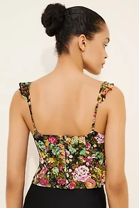 AFRM Aisha Cropped Floral Top