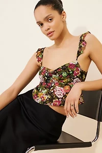 AFRM Aisha Cropped Floral Top