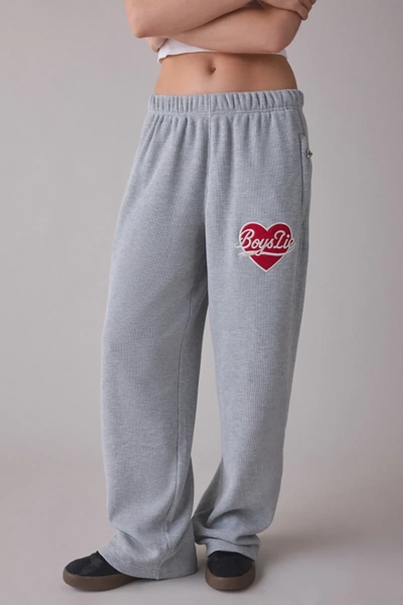 Boys Lie Alex Signature Embroidered Graphic Thermal Baggy Pant