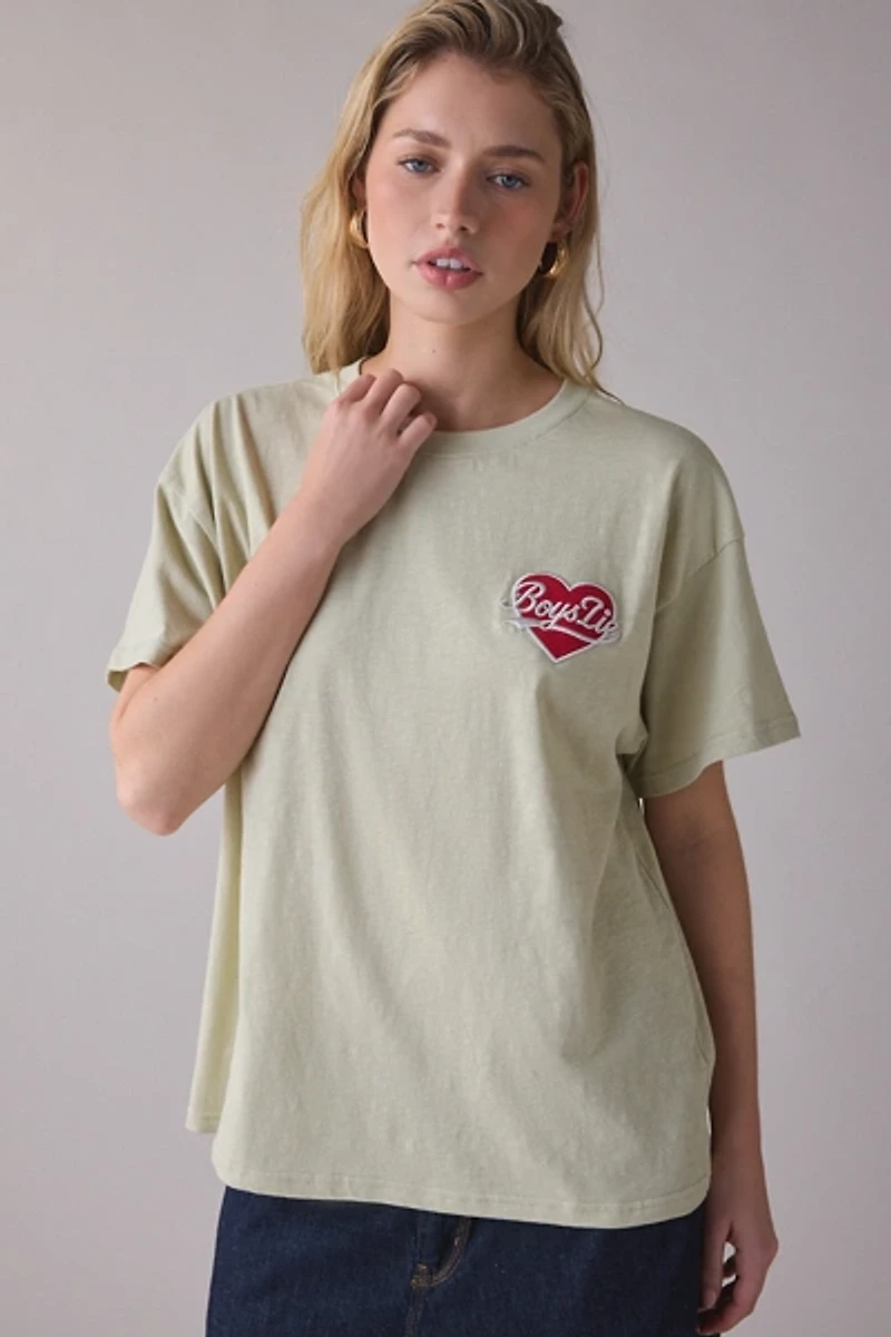 Boys Lie Signature Embroidered Graphic Boyfriend Tee
