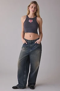 Boys Lie Signature Graphic Begee Rib Tank Top