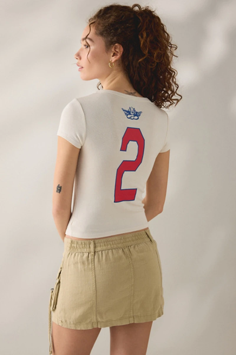 Boys Lie Sport Spice Rhinestone Baseball Graphic Baby Tee