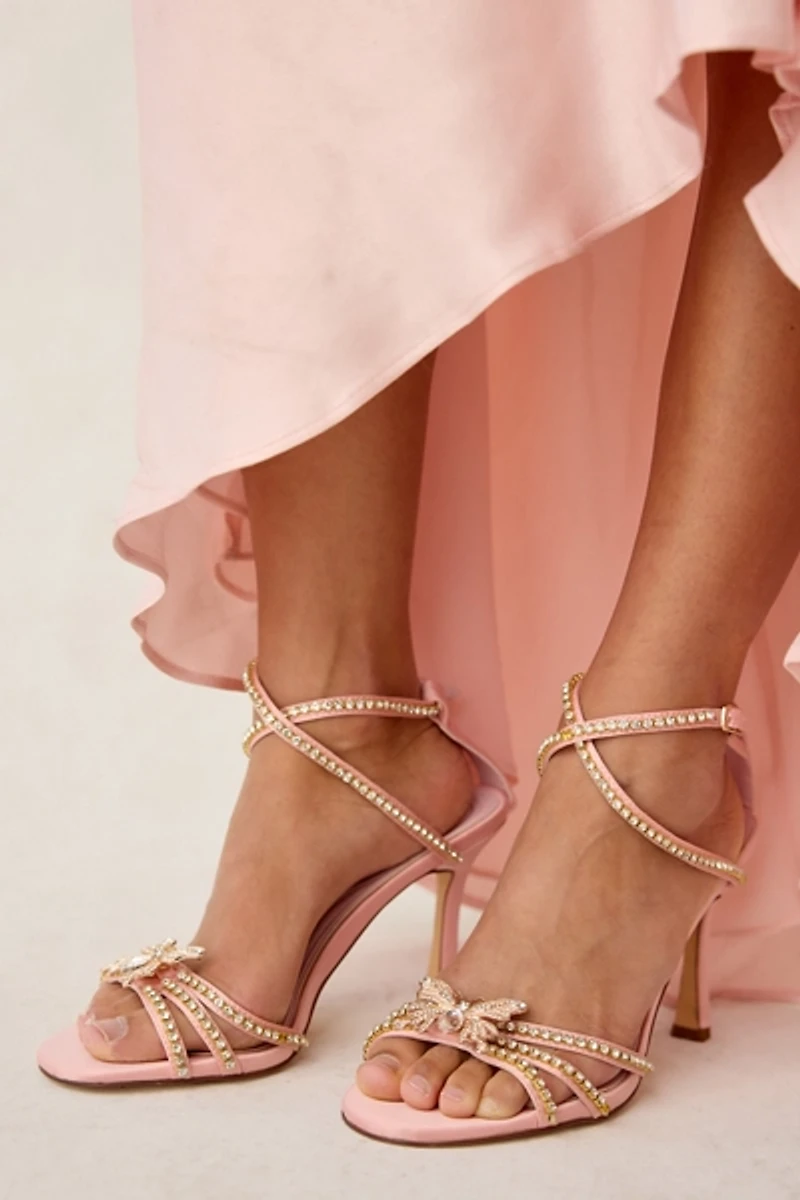 Azalea Wang Margareta Rhinestone Butterfly Heel