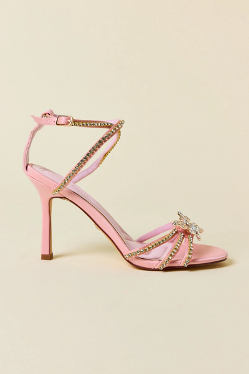 Azalea Wang Margareta Rhinestone Butterfly Heel