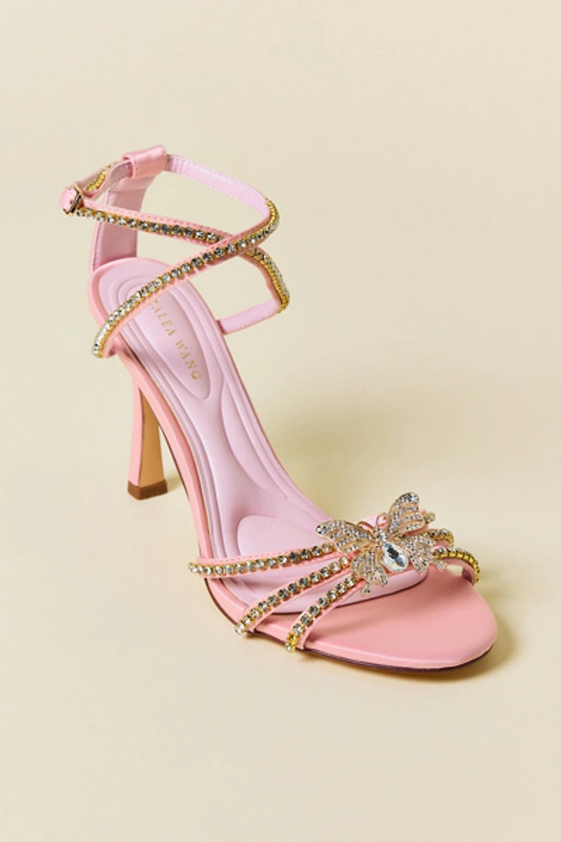 Azalea Wang Margareta Rhinestone Butterfly Heel