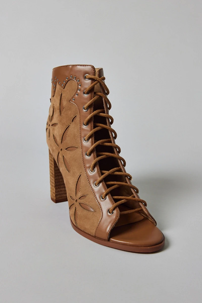 Azalea Wang Mirona Western Lace-Up Bootie