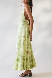 Kimchi Blue The Garden Lace Trim Cotton Maxi Dress