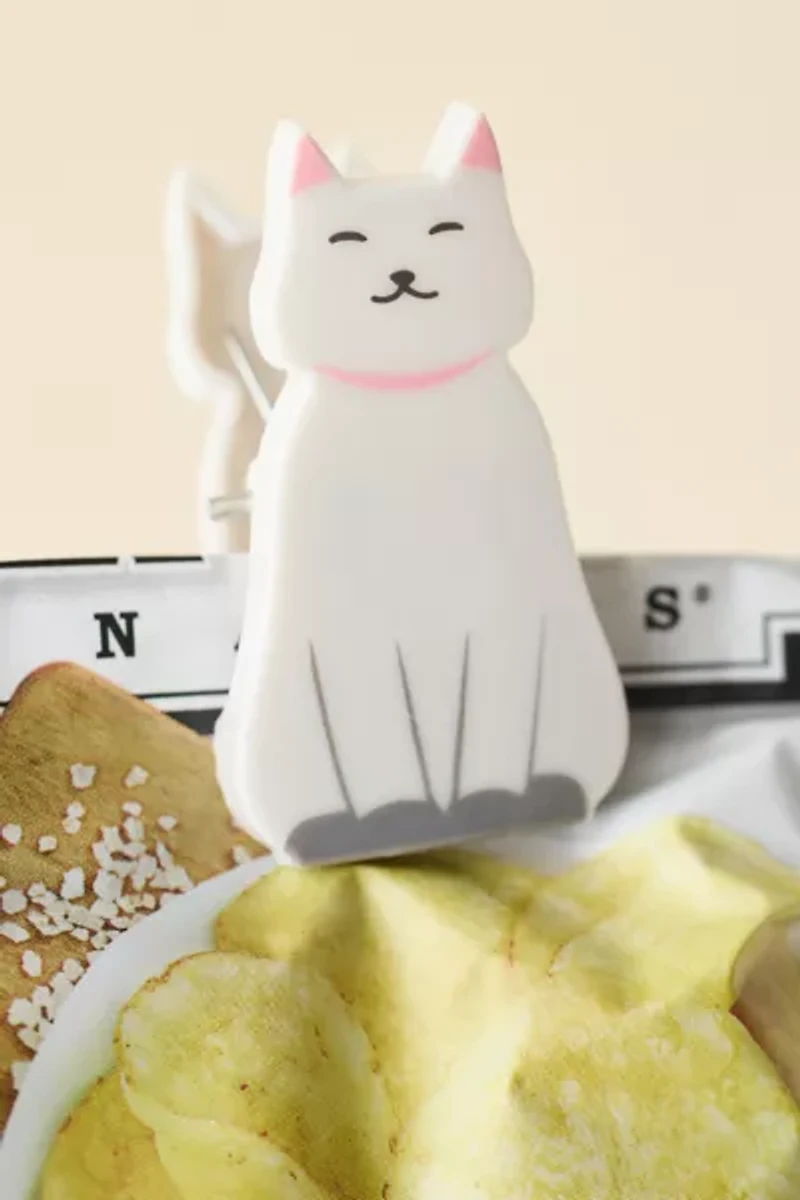 Kitty Shaped Bag Clip Set