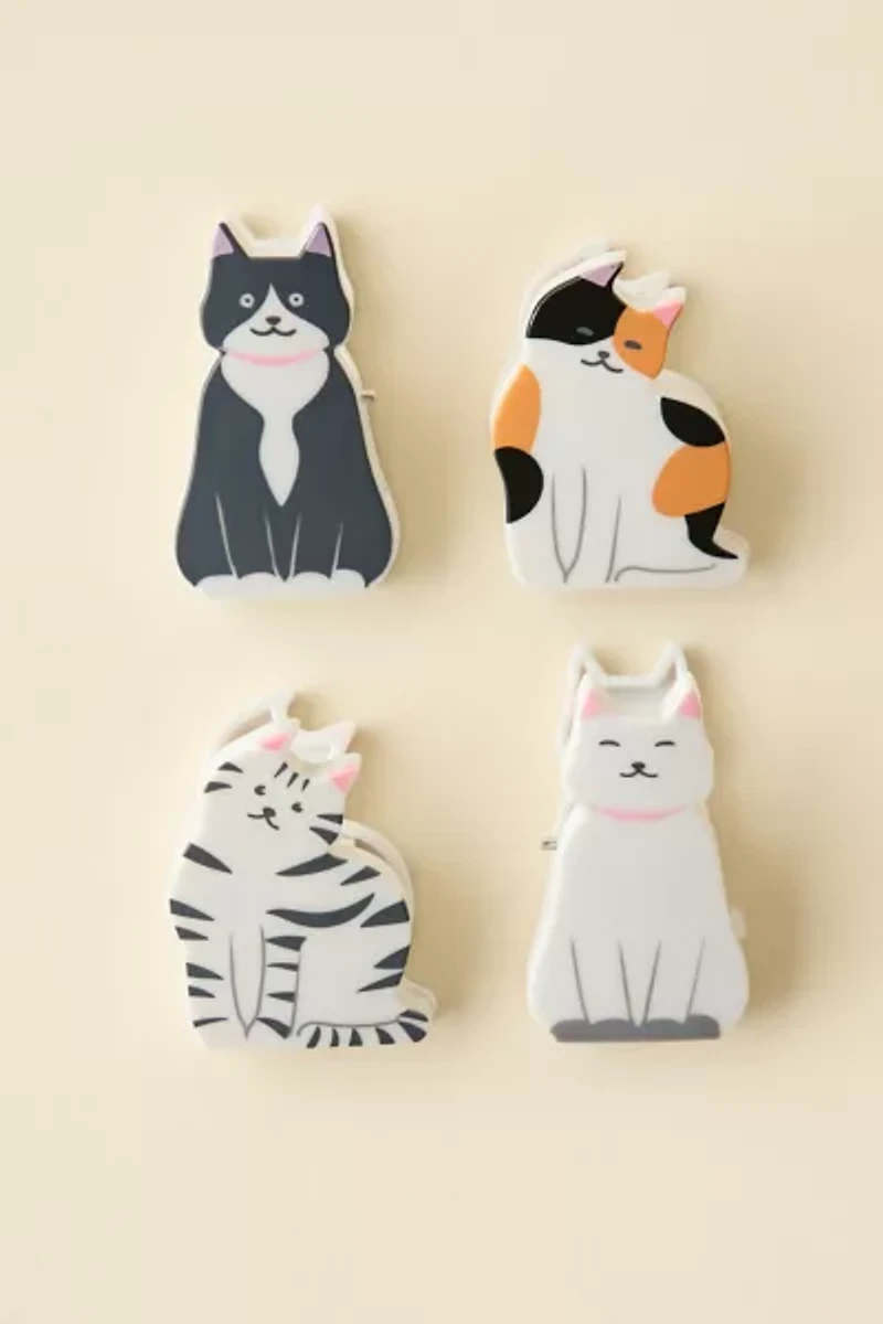 Kitty Shaped Bag Clip Set
