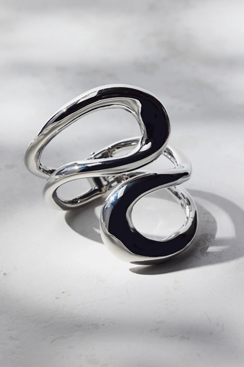 Statement Wrapped Metal Cuff Bracelet