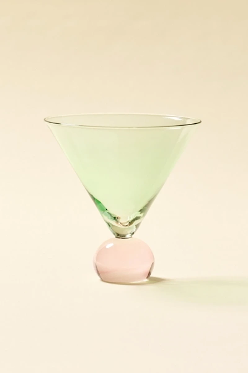 Two-Toned Ball Stem Martini Glass