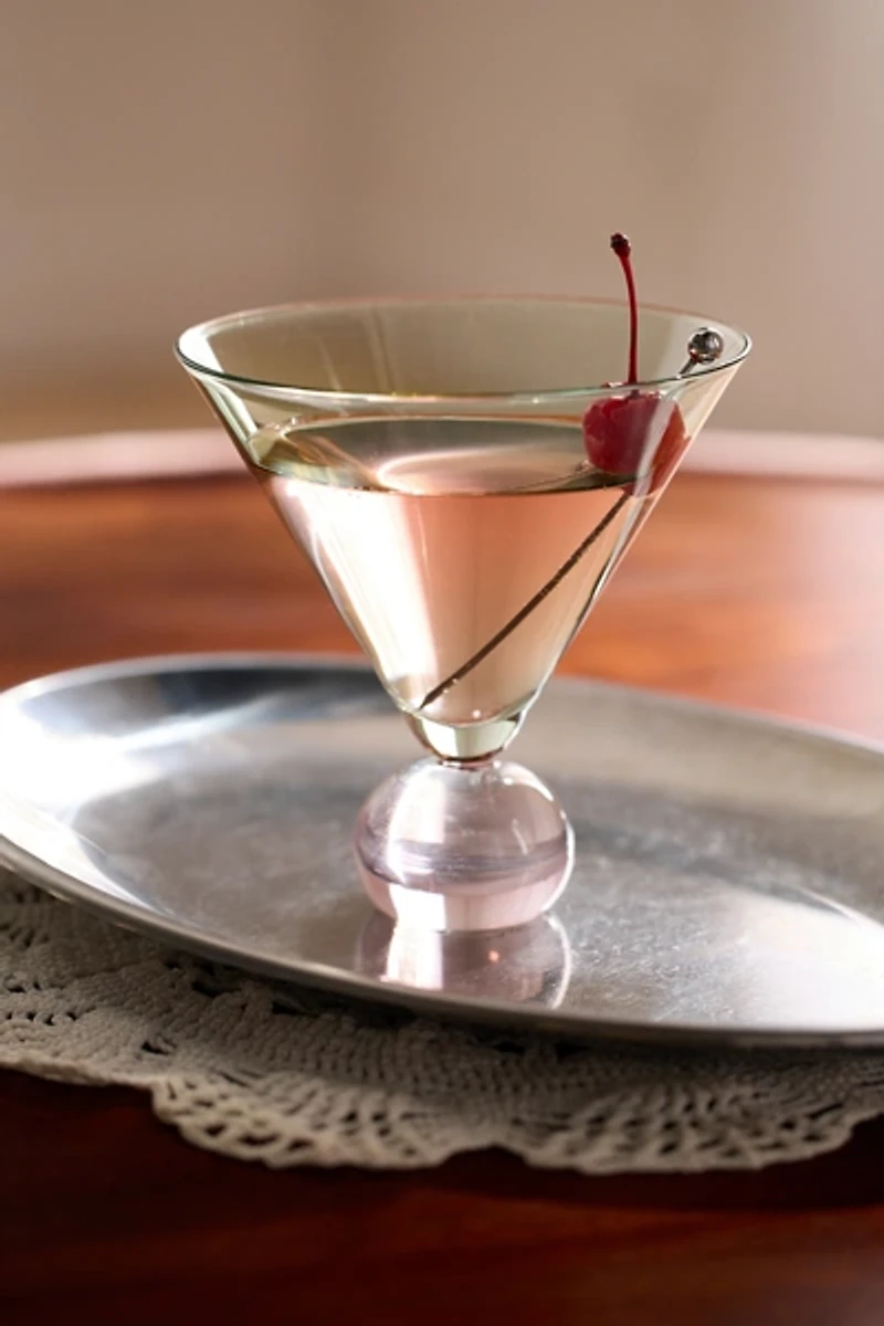 Two-Toned Ball Stem Martini Glass