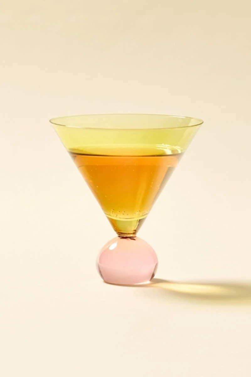 Two-Toned Ball Stem Martini Glass