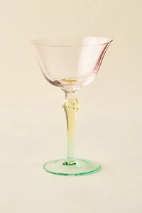 Tri-Color Hand-Blown Wine Glass