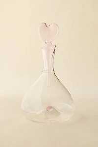 Heart Hand-Blown Glass Decanter