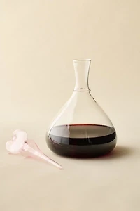 Heart Hand-Blown Glass Decanter