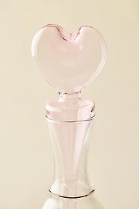 Heart Hand-Blown Glass Decanter