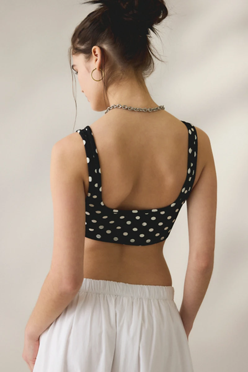 BDG Cassidy Button-Front Micro Tank Top