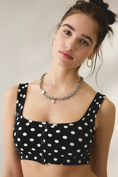 BDG Cassidy Button-Front Micro Tank Top