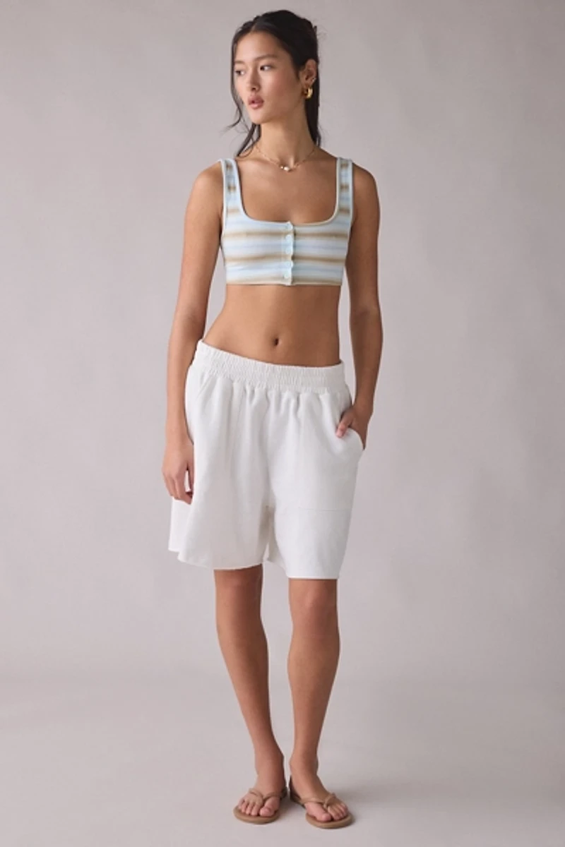 BDG Cassidy Button-Front Micro Tank Top
