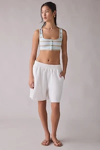 BDG Cassidy Button-Front Micro Tank Top