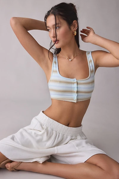 BDG Cassidy Button-Front Micro Tank Top