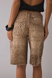 BDG Front Runner Printed Mid-Rise Baggy Jort