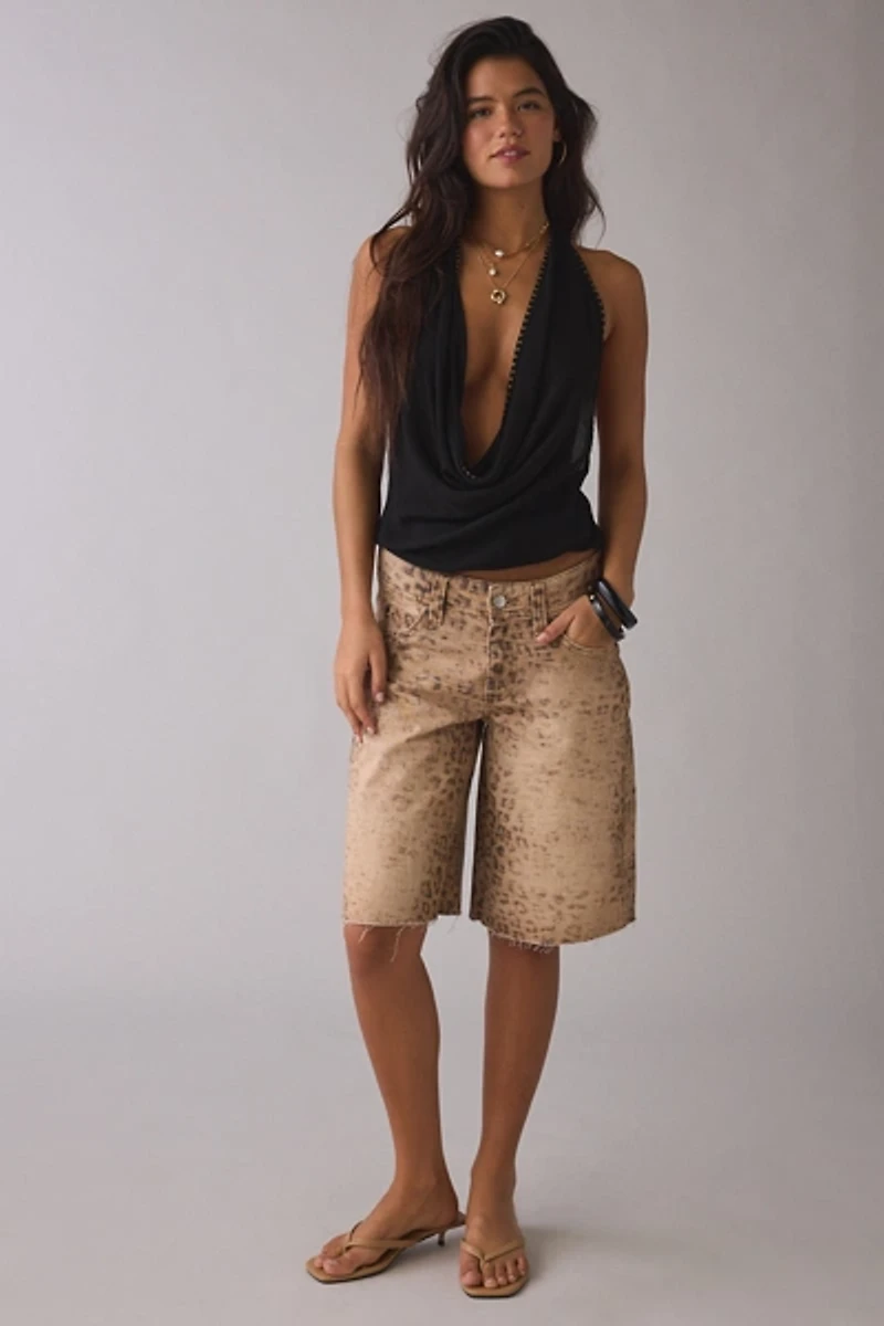 BDG Front Runner Printed Mid-Rise Baggy Jort