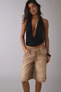 BDG Front Runner Printed Mid-Rise Baggy Jort