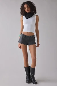 UO Festival Studded Faux Leather Micro Short