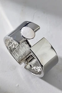 Stone Inset Metal Bangle Bracelet