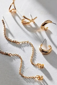 Carolina Rhinestone Trio Earring Set