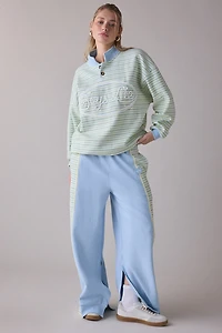 Boys Lie Honor Roll Embroidered Graphic Henley Crew Neck Pullover