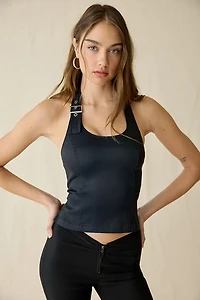 Hosbjerg Bliss Buckle Strap Halter Top