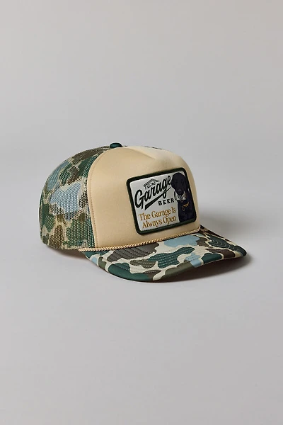 Garage Beer Logo Patch Camo Trucker Hat