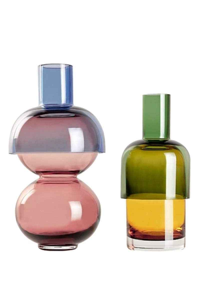 Cloudnola Glass Fusion Flip Vase Set