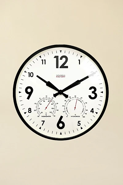 Cloudnola Outdoor Weather Station Wall Clock