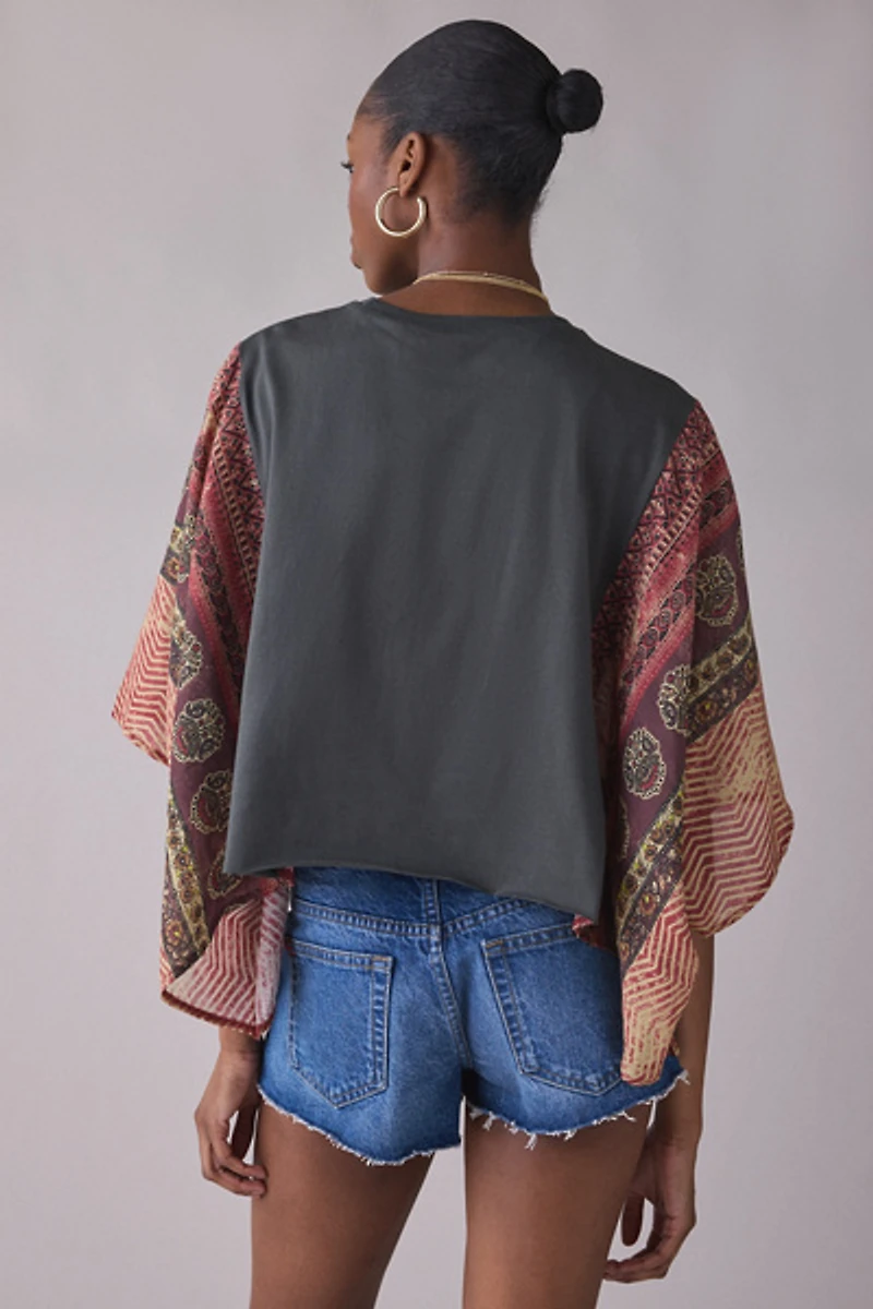 BDG Bad Behavior Graphic Spliced Oversized Tee