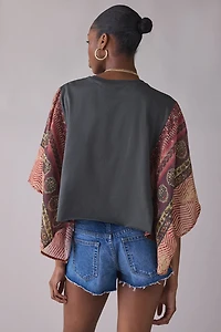 BDG Bad Behavior Graphic Spliced Oversized Tee