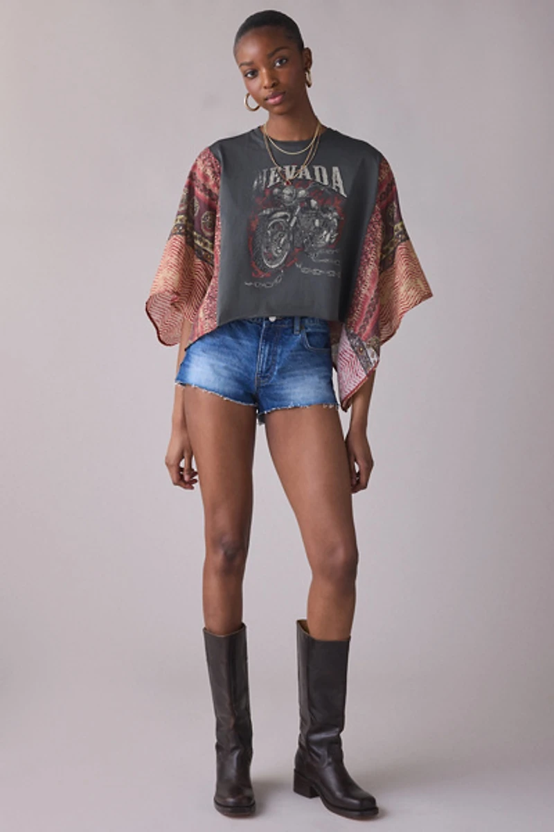 BDG Bad Behavior Graphic Spliced Oversized Tee