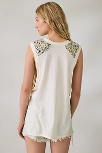 BDG Desert Angel Embellished Graphic Side-Split Muscle Tee