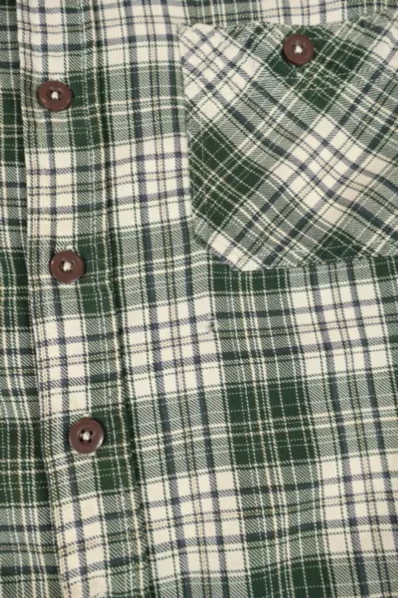 Vintage Wrangler Plaid Button-Down Shirt
