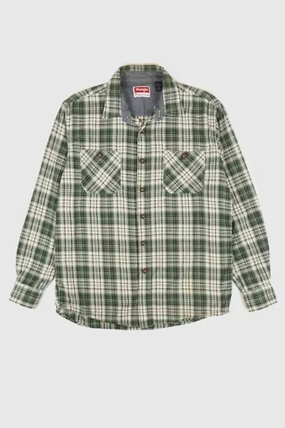 Vintage Wrangler Plaid Button-Down Shirt
