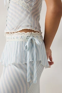 LoveShackFancy Sylette Lace Trim Tiered Maxi Skirt