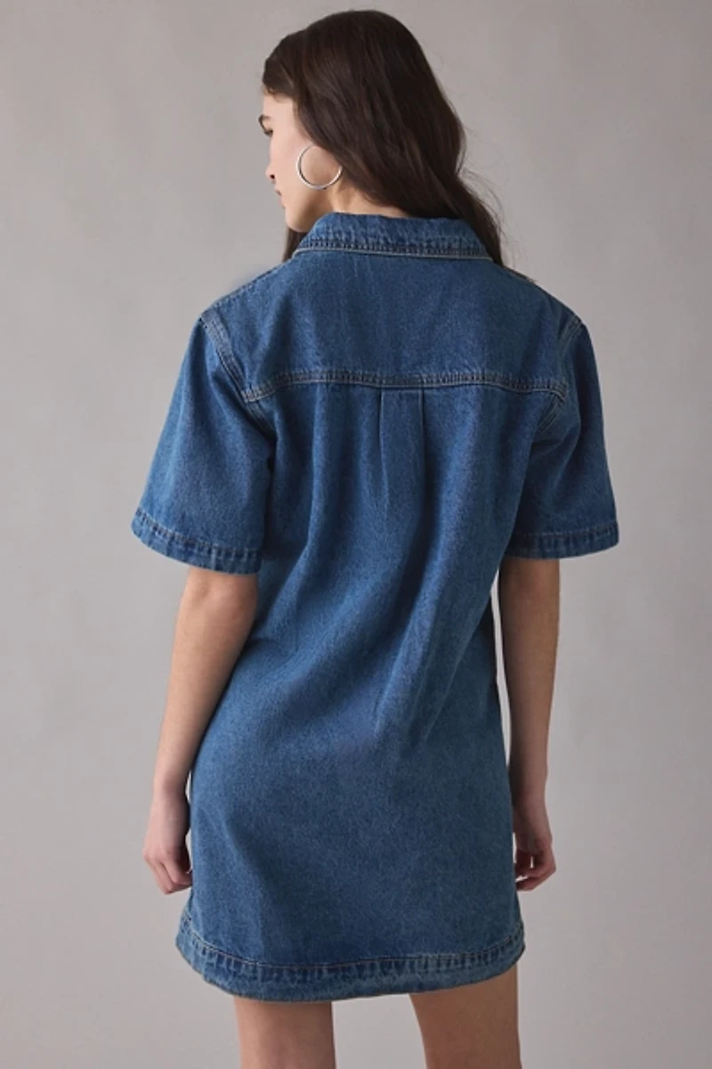 Glamorous Denim Short Sleeve Shirt Mini Dress