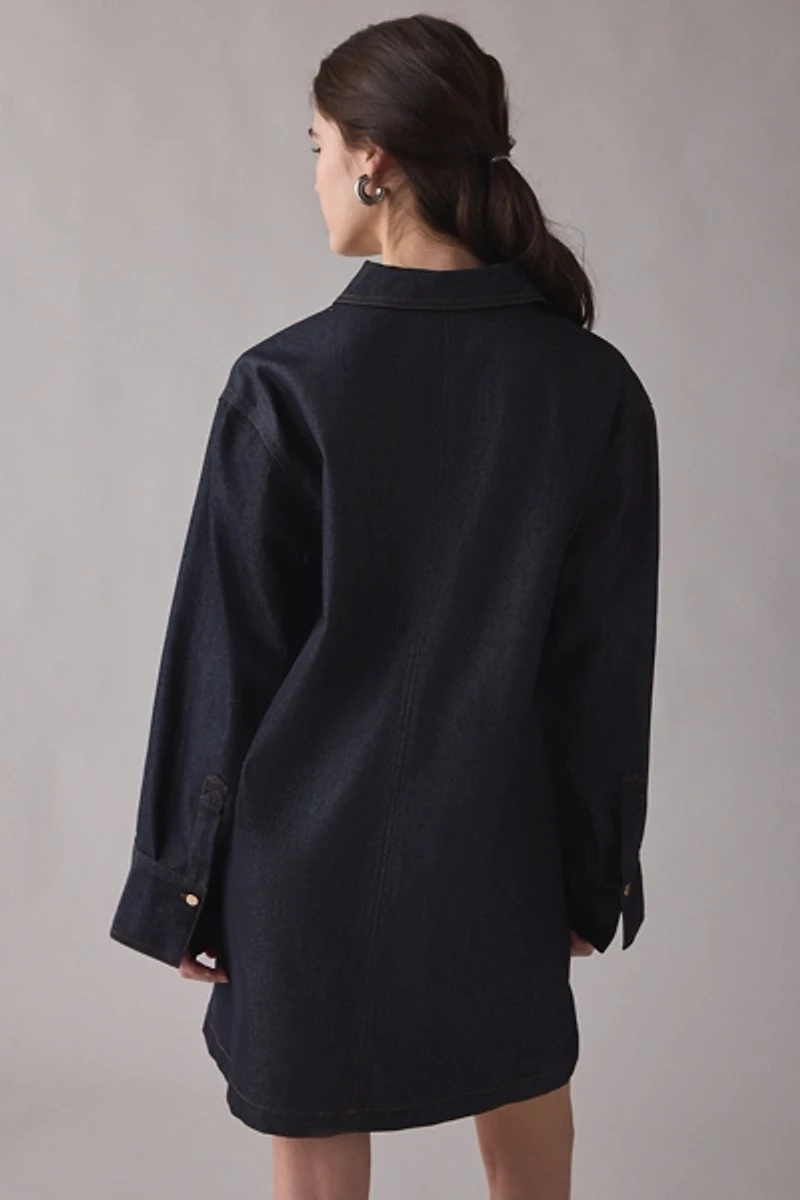 Glamorous Denim Long Sleeve Shirt Mini Dress