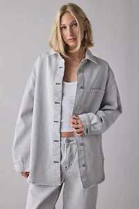 Glamorous Grey Wash Oversized Denim Shirt