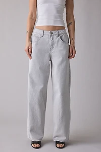 Glamorous Grey Wash Mid-Rise Baggy Jean