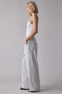 Glamorous Grey Wash Mid-Rise Baggy Jean