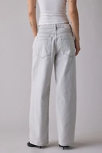 Glamorous Grey Wash Mid-Rise Baggy Jean
